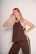 Carica l'immagine nel visualizzatore di Gallery, Canottiera due toni marrone
