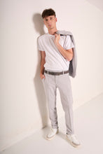 Carica l'immagine nel visualizzatore di Gallery, Cintura intrecciata uomo in pelle scamosciata grigio