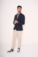 Carica l'immagine nel visualizzatore di Gallery, Giacca sfoderata con rever rifiniti