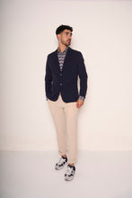 Carica l'immagine nel visualizzatore di Gallery, Giacca sfoderata con rever rifiniti