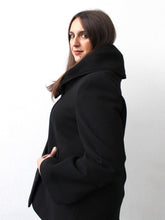 Carica l'immagine nel visualizzatore di Gallery, Giaccone in tessuto doppiopetto