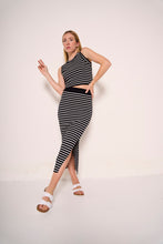 Carica l'immagine nel visualizzatore di Gallery, Completo a righe bianco e nero estivo