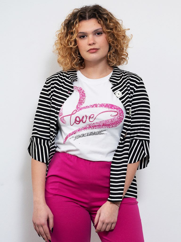 T-shirt con stampa Love
