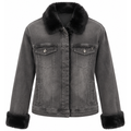 GIUBBOTTO JEANS CON INTERNO IN PELLICCIA