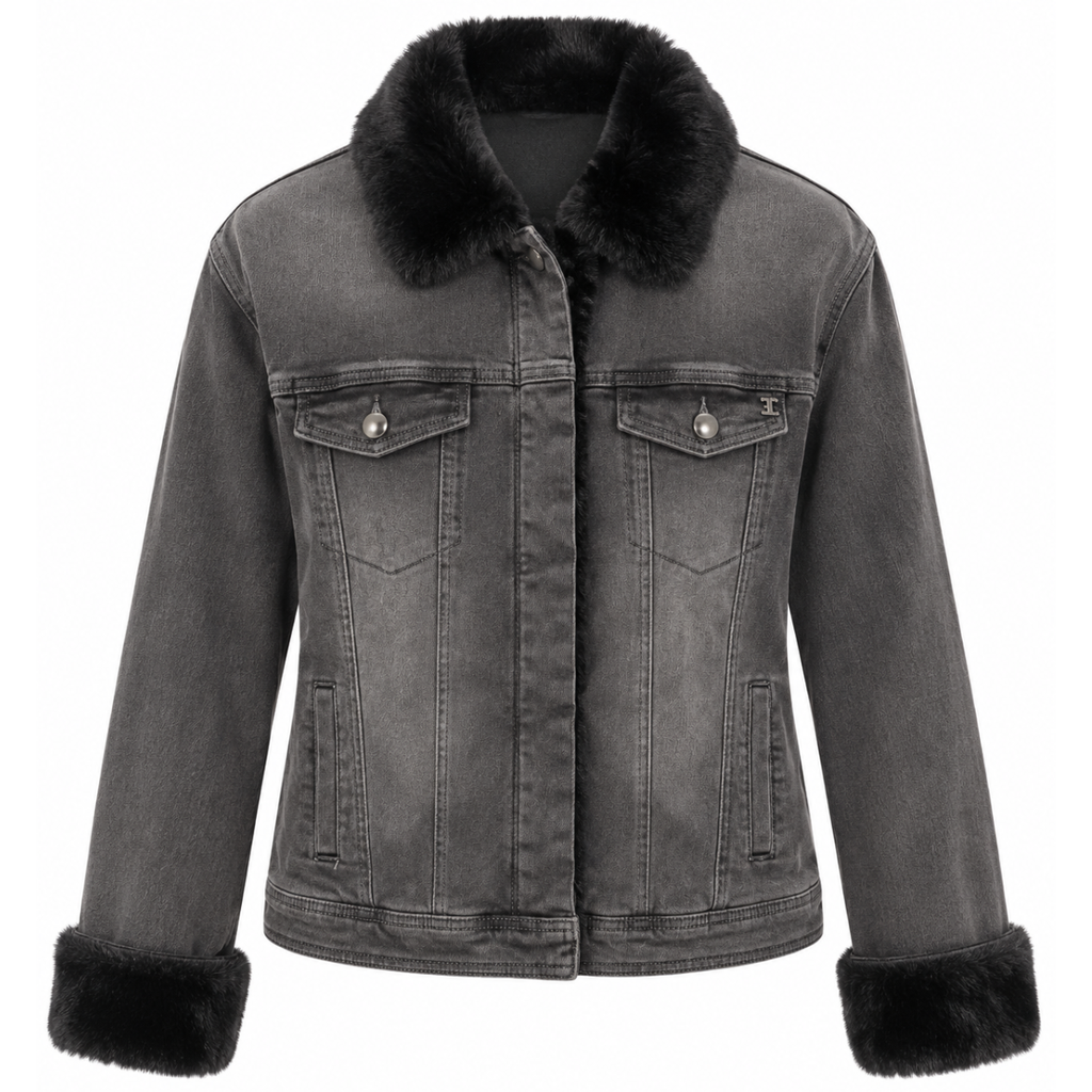 GIUBBOTTO JEANS CON INTERNO IN PELLICCIA