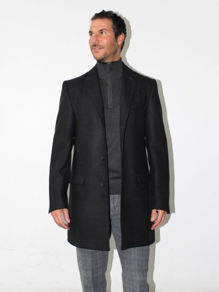 Cappotto monopetto dritto