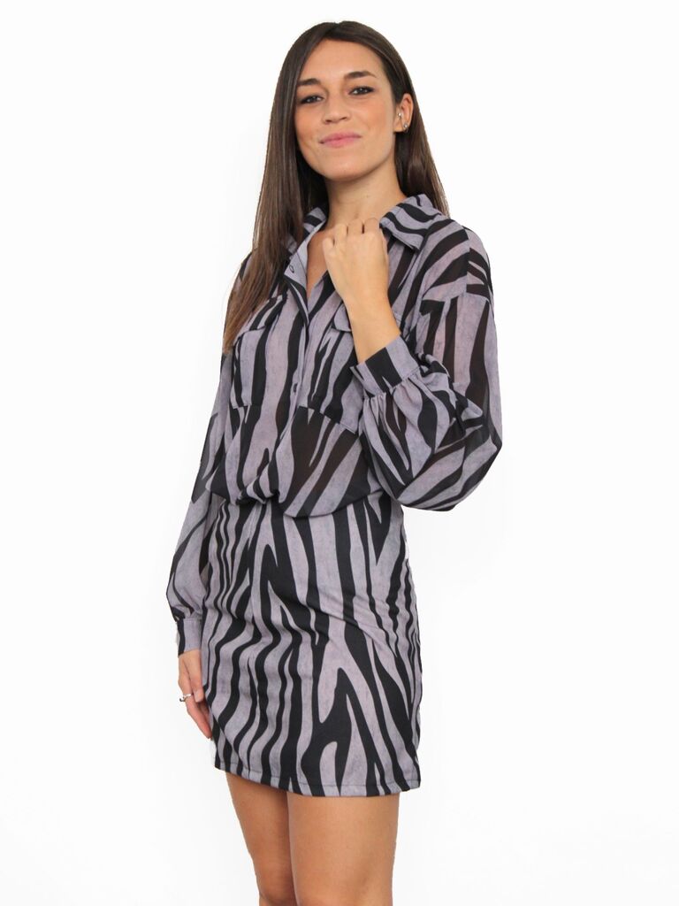 Camicia zebrata con tasche