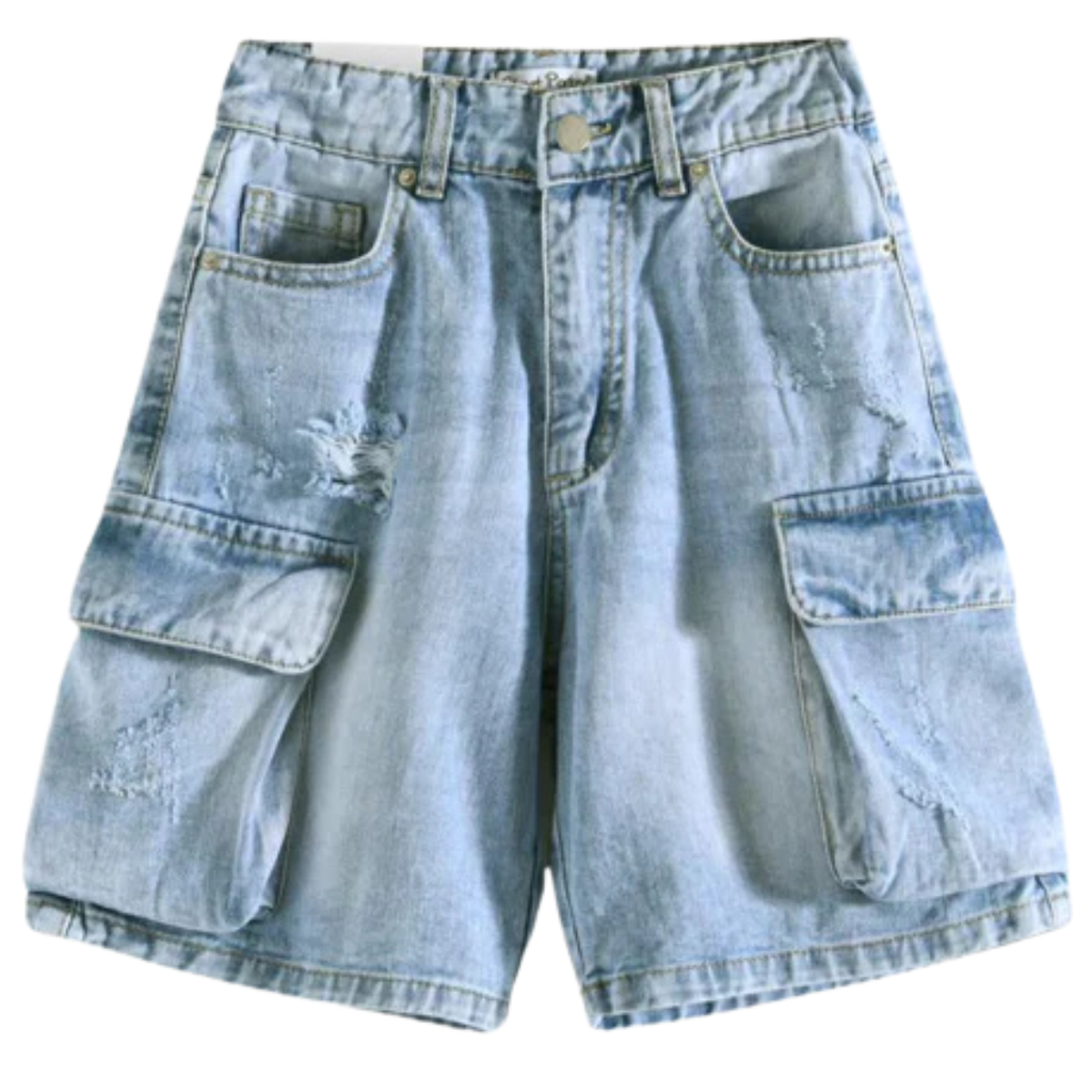 Pantaloncino in jeans con tasconi