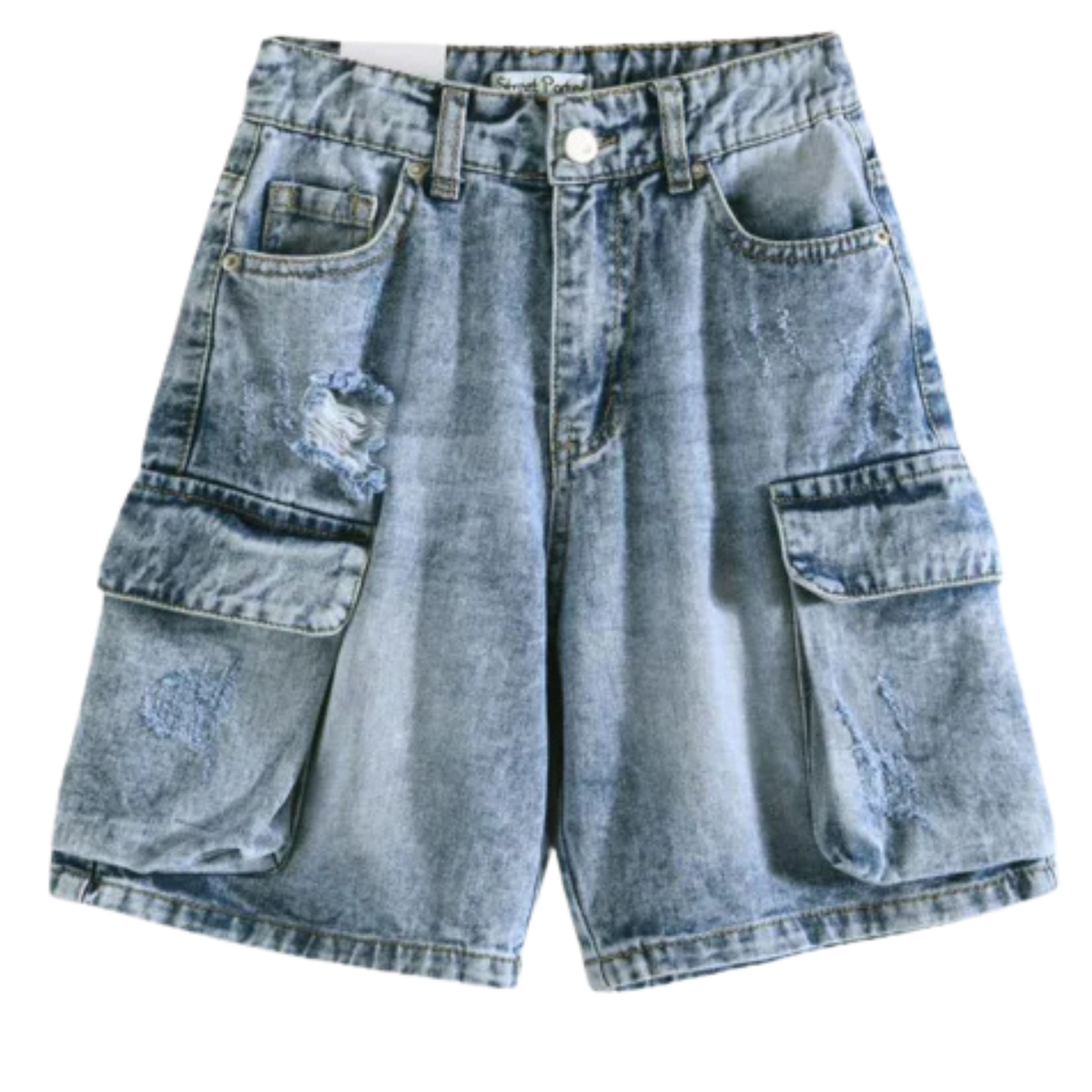 Pantaloncino in jeans con tasconi
