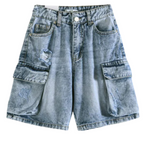 Pantaloncino in jeans con tasconi