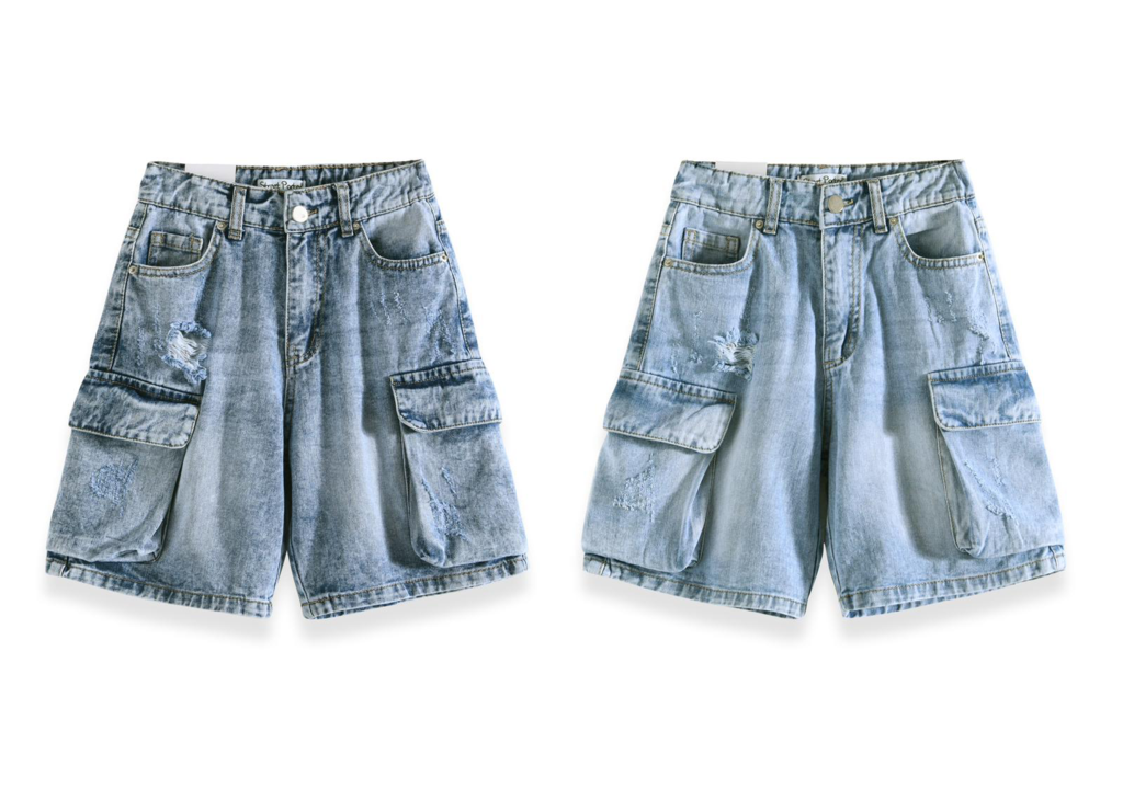 Pantaloncino in jeans con tasconi