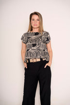 Blusa a Fantasia Geometrica