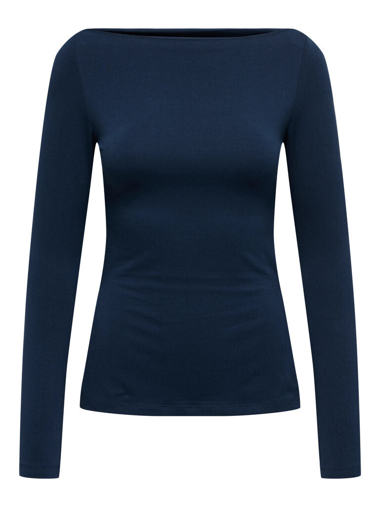 Maglia donna a righe manica lunga
