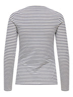 Maglia donna a righe manica lunga
