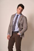 Giacca Uomo Tortora Slim Fit