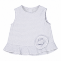 BLUSA RIGATA CON FIORE