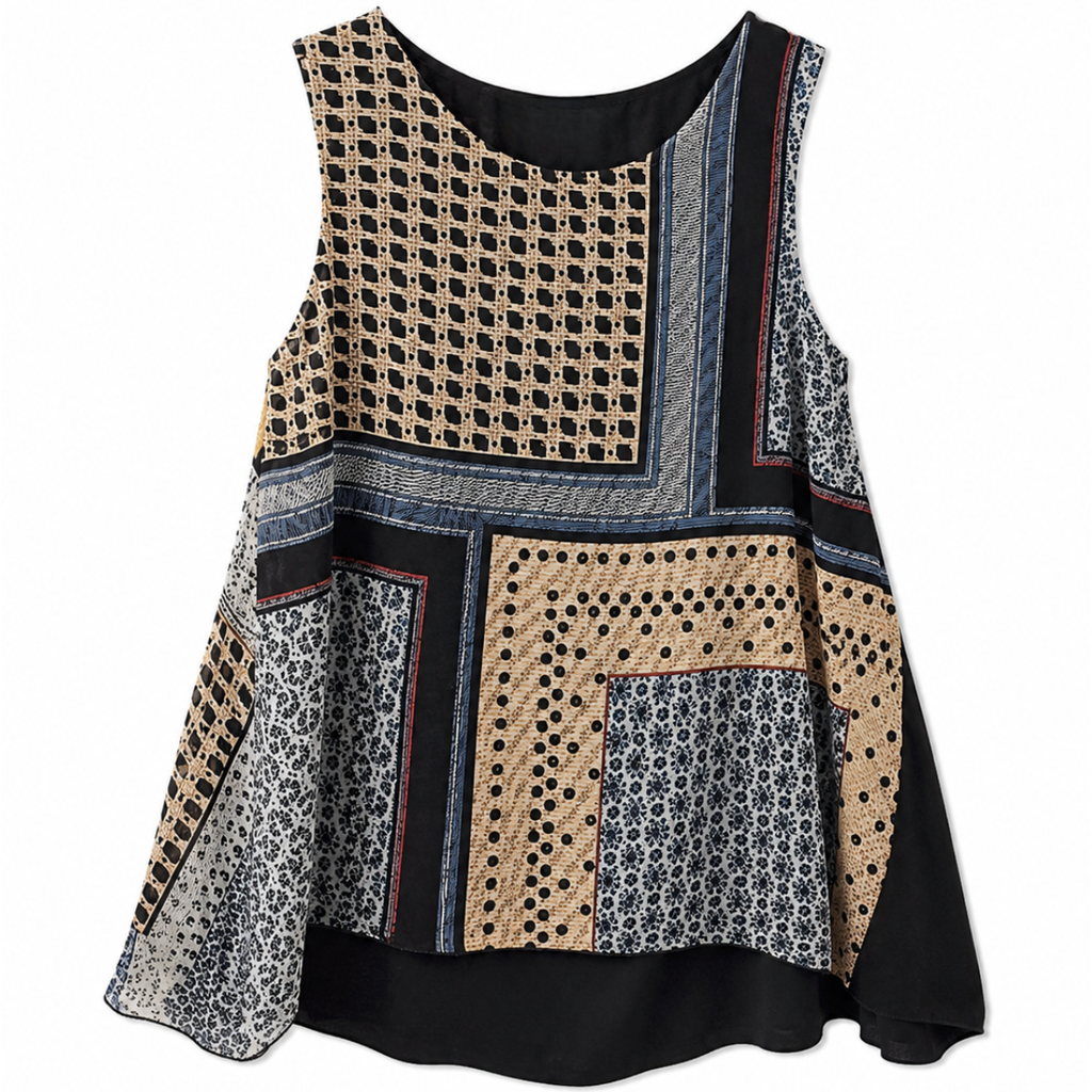 TOP SMANICATO CON FANTASIA