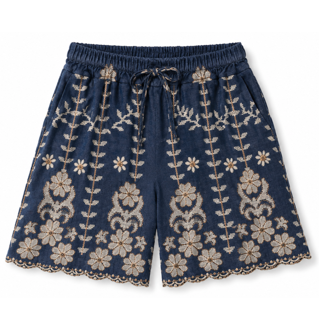 SHORTS CON RICAMI