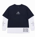 T-shirt Uomo Effetto Doppia Manica con Logo