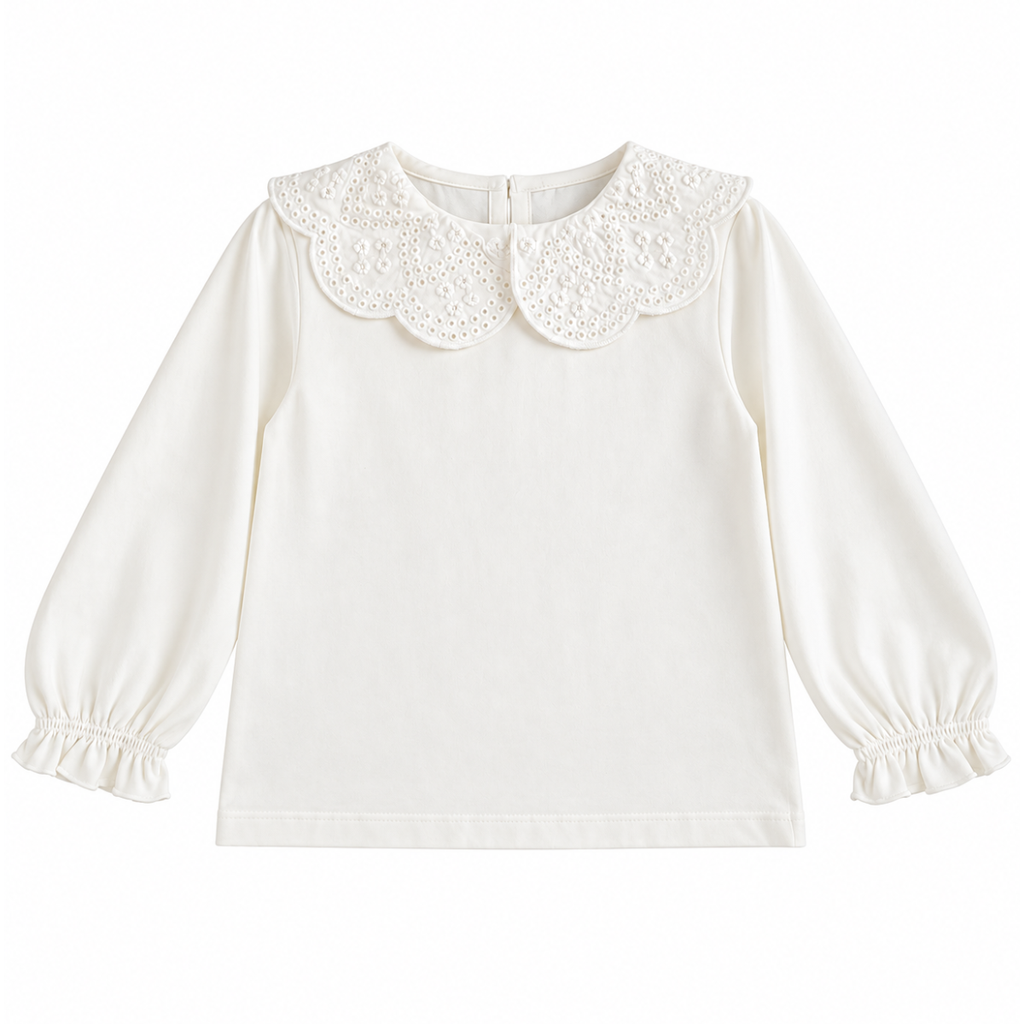 MAGLIA CON COLLETTO TRAFORATO
