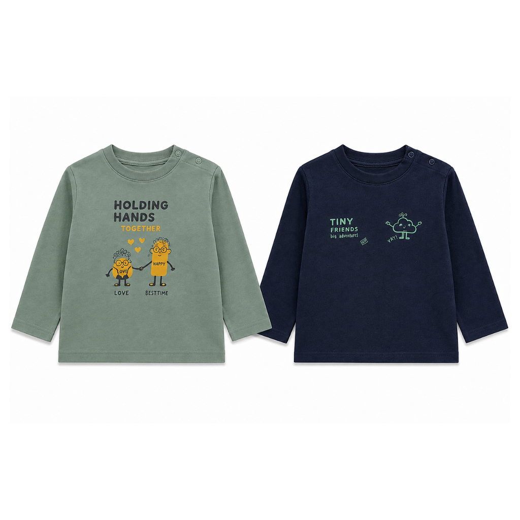 SET 2 T-SHIRT CON STAMPA