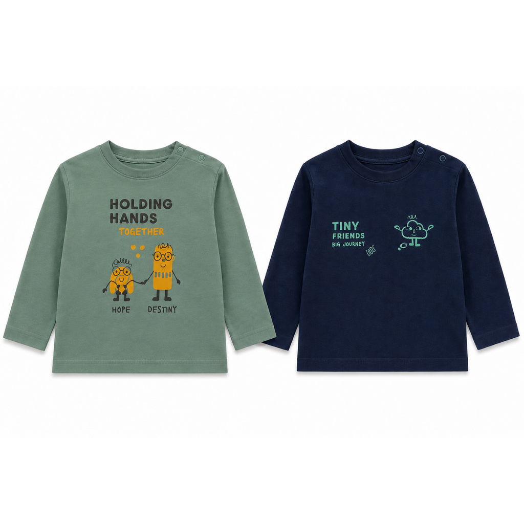 SET 2 T-SHIRT CON STAMPA