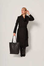 Cappotto lungo con cintura