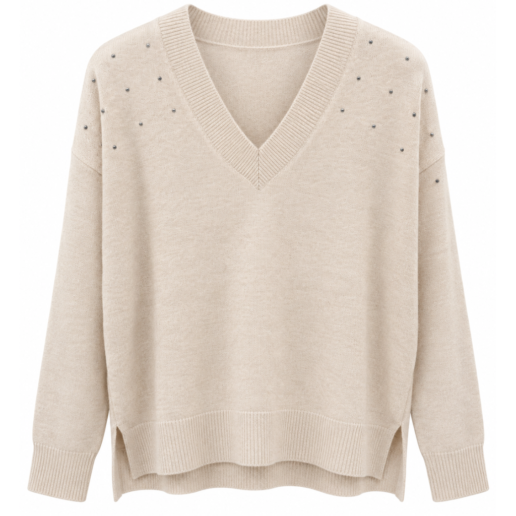 MAGLIA CON SCOLLO A V