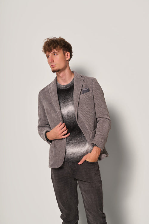 Giacca Uomo in Maglia Strutturata