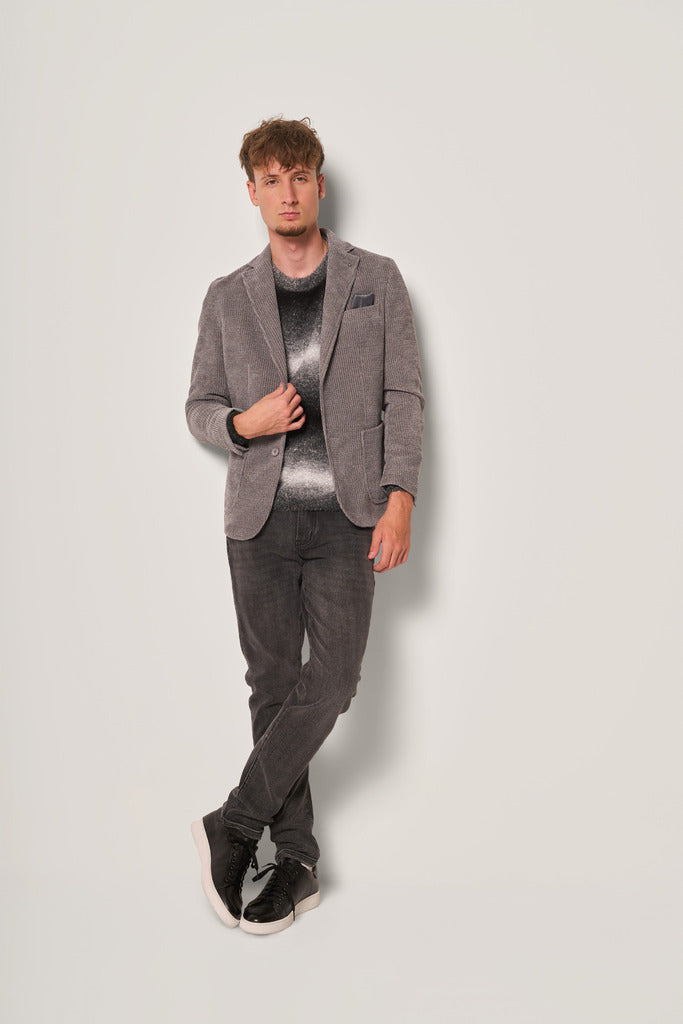 Giacca Uomo in Maglia Strutturata