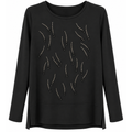 MAGLIA CON PERLINE E STRASS