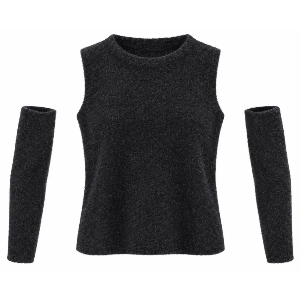 MAGLIA CON MANICOTTI