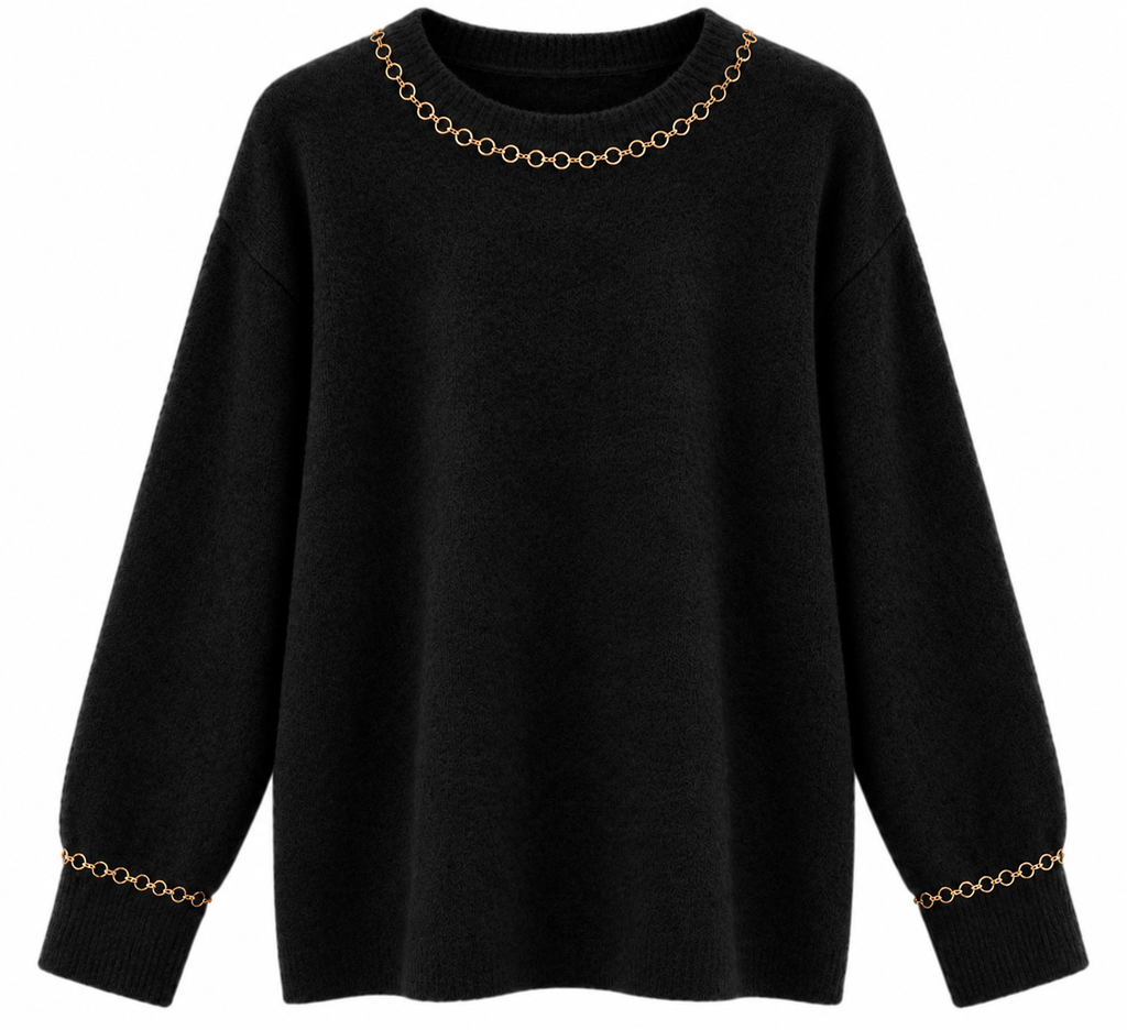 MAGLIONE CON DETTAGLI GIOIELLO