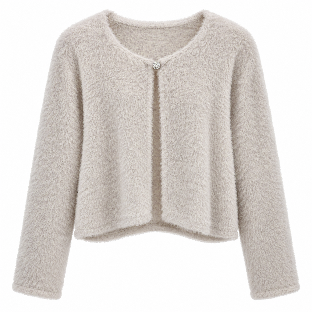 CARDIGAN CON BOTTONE GIOIELLO