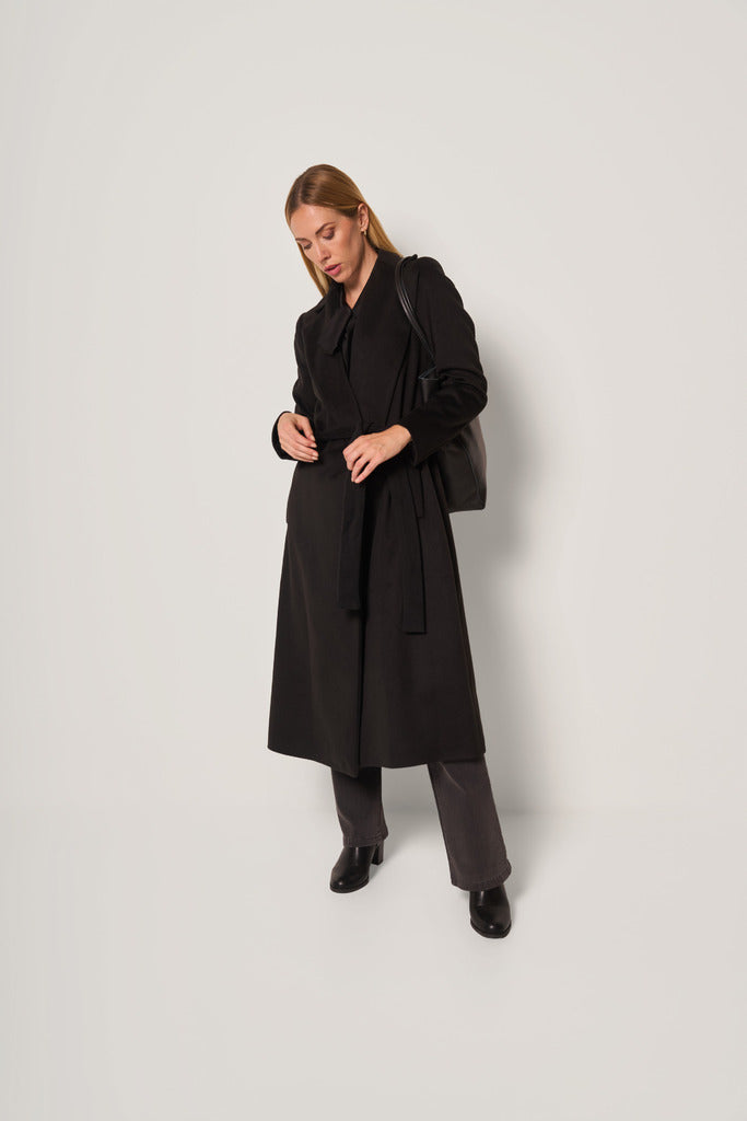 Cappotto lungo con cintura