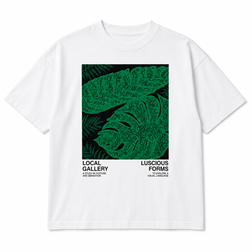 T-SHIRT OVER CON STAMPA GOMMATA