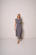 Abito Donna Midi con Fantasia Geometrica
