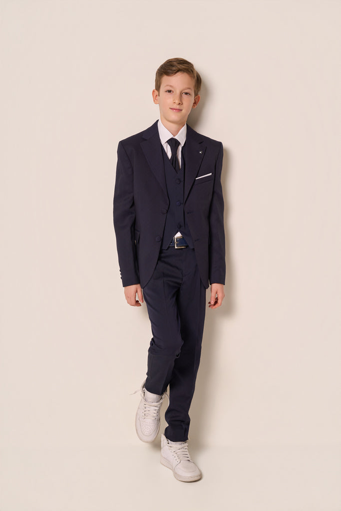 Abito Bambino Elegante Blu Navy 5 Pezzi