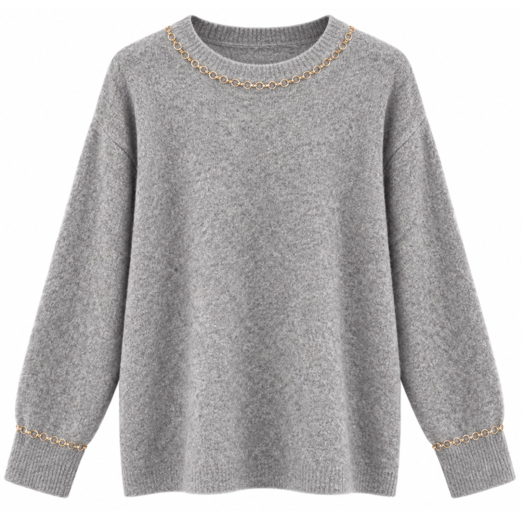 MAGLIONE CON DETTAGLI GIOIELLO