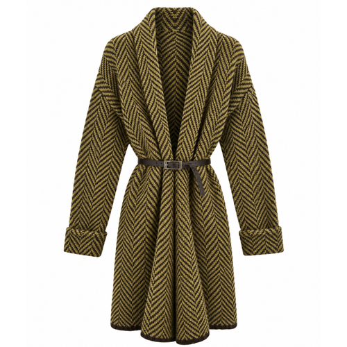 CARDIGAN EFFETTO CHEVRONNE