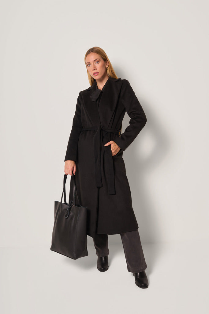 Cappotto lungo con cintura