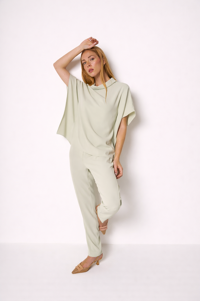 Casacca Con Maniche Kimono e collo a Ciambella