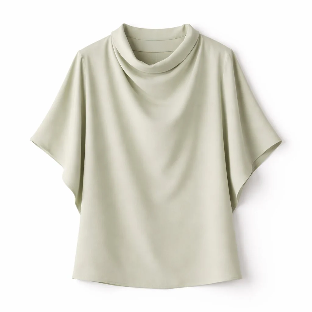 Casacca Con Maniche Kimono e collo a Ciambella