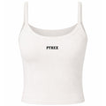 Top Donna a Costine con Logo Frontale