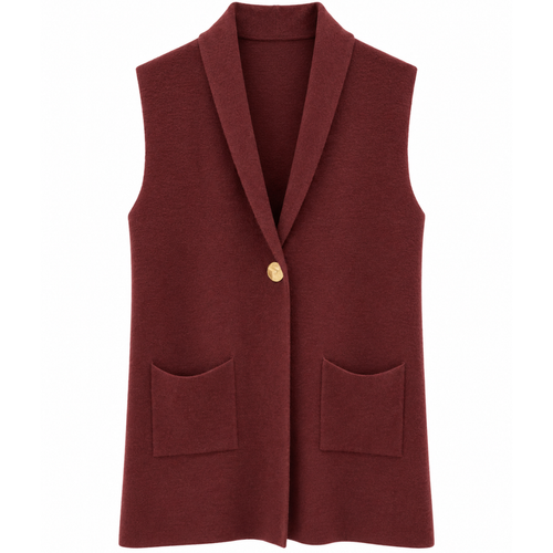 GILET CON BOTTONE GIOIELLO