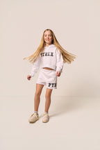 Felpa Bambina Crop con Cappuccio Pyrex
