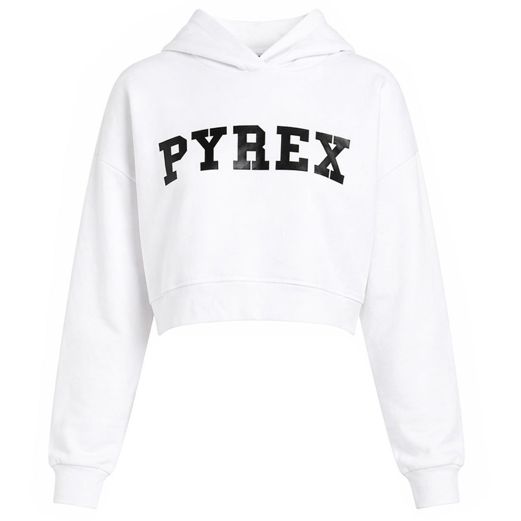 Felpa Bambina Crop con Cappuccio Pyrex
