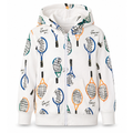 Felpa Bambino Zip con Stampa Racchette