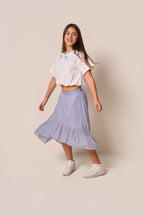 Gonna Bambina con Balza Asimmetrica