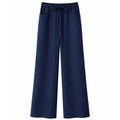 Pantalone Donna Palazzo in Denim con Coulisse – Blu